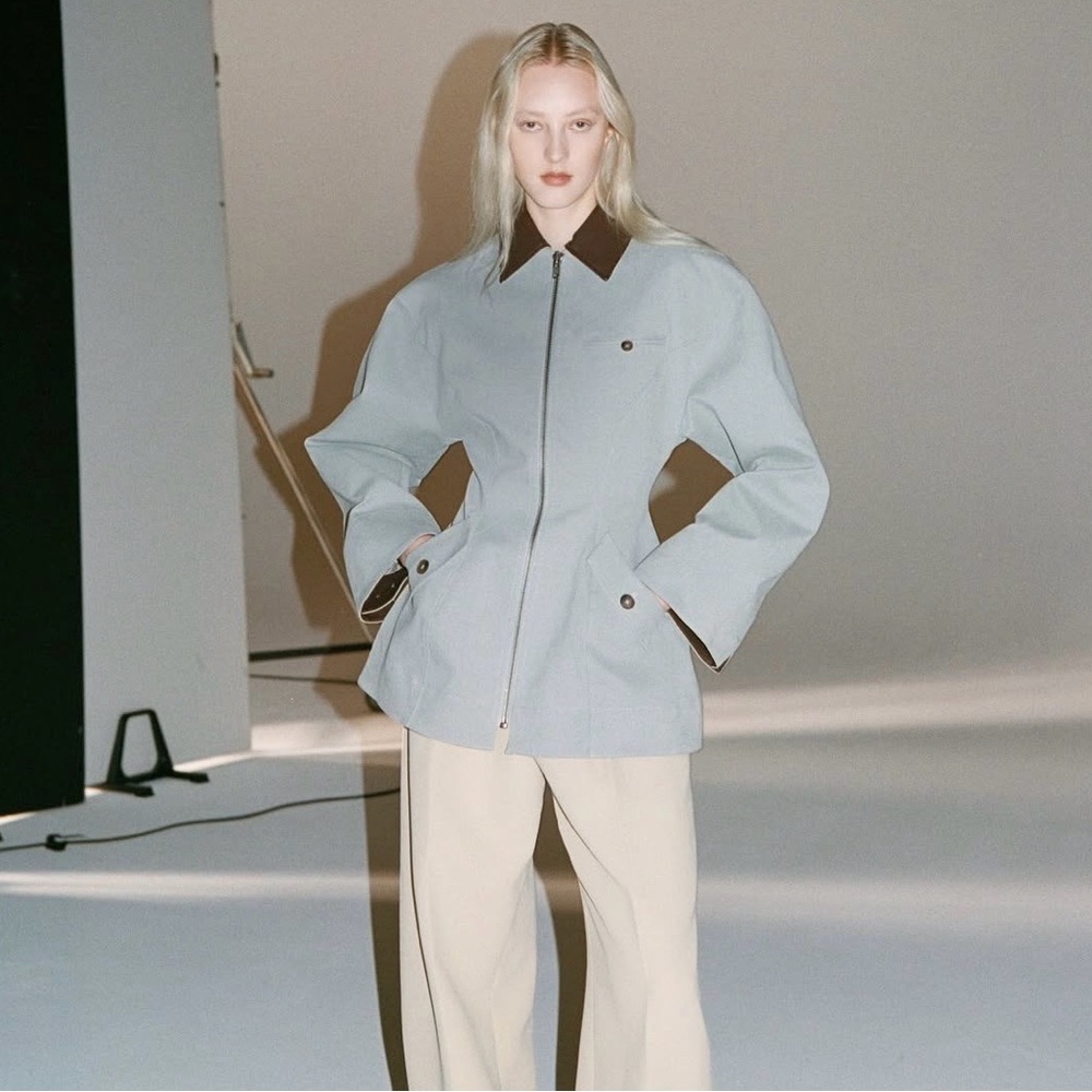 Elegant Gray and Brown Women's Trench Coat